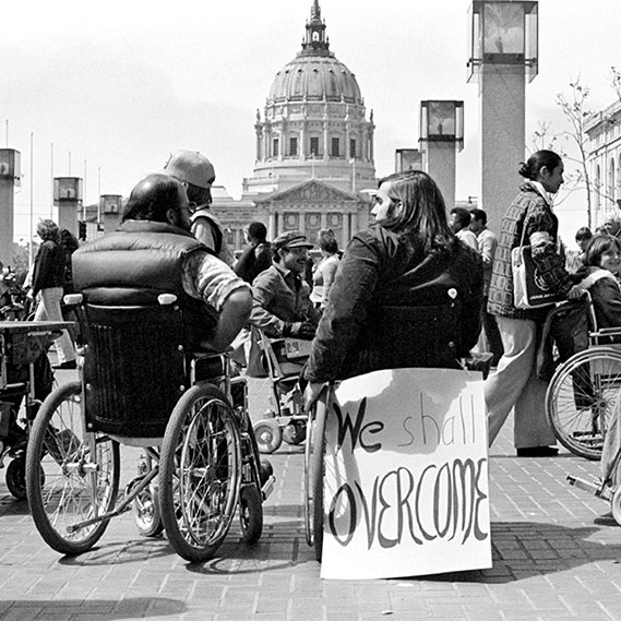 Photo from the Section 504 demonstration in San Francisco (1973).