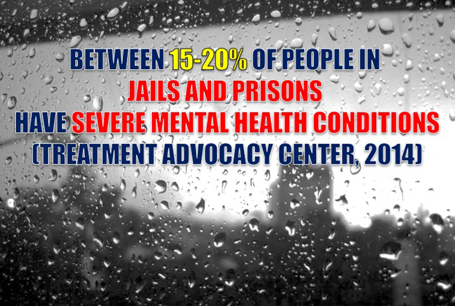 Between 15-20% of people in jails and prisons have severe mental health conditions (Treatment Advocacy Center, 2014).